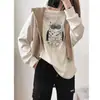 Ropa de Mujer de Tallas Grandes Nueva Transfronteriza, Camiseta Base de Felpa Cepillada, Top Casual Holgado Adelgazante para Mujer, Serie de Colores Lino Ropa para Mujer al por Mayor