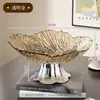 Nova Fruteira de Pé Alto da Temu para Uso Doméstico, Prato de Petiscos para Sala de Estar, Fruteira em Formato de Pétala, Prato para Frutas Secas e Doces de Mesa de Centro