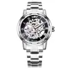 Suministro Directo del Fabricante WINNER Moda Masculina Casual de Negocios Correa Dorada Hueca Reloj Mecánico Manual