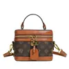 Bolsa de Mão Vintage de Seda com Monograma, Bolsa Feminina de Luxo Leve, Nova Moda 2025 Bolsa Caixa para o Dia a Dia, Bolsa de Ombro Único Transversal