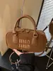 Bolsa de Boliche de Comércio Exterior para Mulheres 2025 Nova Bolsa de Ombro Transversal Outono e Inverno Moda Retro Bolsa de Mão Fosca Bolsa Almofada