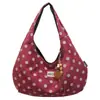 Bolsa Casual de Ombro Único para Axila Estilo Coreano 2062 Nova Bolsa de Nylon com Bolinhas Grande Capacidade Sensação de Uso Diário