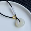 Collar con Hebilla de Cristal de Fresa, Tejido a Mano, Regalo Atmosférico para Estudiantes Mujeres, Sencillo y Versátil para el Uso Diario, Perfecto para Mejores Amigas, Cadena para Clavícula