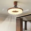 Lámpara Ventilador Invisible para Sala de Estar 2025 Medieval Crema Normcore Restaurante Francés Dormitorio Lámpara de Araña Lámpara de Ventilador de Techo para Sala de Estar