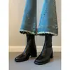 Botines de tacón alto para mujer Chuyuji 2026 Otoño/Invierno Nuevos Botines tipo Martin de punta cuadrada para mujeres petite con tacón grueso para un look estilizado