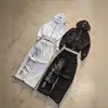 Moda de Calle Alta 2026 Nuevo Elegante Conjunto de Dos Piezas Patchwork con Pantalones Rectos Elásticos y Sudadera con Capucha y Cierre Lulu