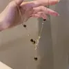 Collar de Maillard de Lujo Ligero y de Gama Alta con Colgante Doble Apilado de Flor de Gota de Agua para Mujer, Collar de Perlas de Arroz Moderno y Personalizado