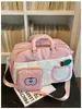 Nova Bolsa de Viagem Estilo Coreano Doce e Feminina com Separação Úmido/Seco Bolsa de Yoga Fitness Mala Leve para Viagem Curta