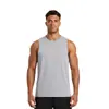 Chaleco de fitness transpirable de secado rápido para hombre para comercio exterior, alta elasticidad, corte holgado, logo estampado, adecuado para deportes, actividades al aire libre y maratones