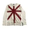 Camiseta de Manga Larga con Cuello Redondo Estilo Europeo y Americano Transfronteriza Estampada Gótica Moda Urbana Alta Retro Hip-Hop Top de Manga Corta Y2K