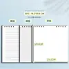 Caderno Espiral Quadrado Retro PP Destacável Flip-Up Caderno de Alto Valor Caderno de Grade para Anotações de Questões Erradas Exame de Admissão de Pós-Graduação