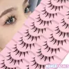 Pestañas Postizas Enteras Naimei de Una Pieza con Tallo Duro Tallo Transparente Estilo Natural COS Maquillaje Tailandés Pequeño Demonio Principiante Diario