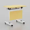 Mesa de Entrenamiento Modular Móvil, Mesa de Conferencias, Mesa Larga Multifuncional Plegable para Oficina Comercial, Escritorio Doble, Cuidadosamente Seleccionado