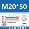 Suministro Directo de Fábrica Tornillo de Cabeza Cilíndrica de Acero Inoxidable 304 con Hexágono Interior Rosca Inversa, Varilla Roscada Tornillo de Rosca Inversa M4-M20
