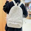 Mochila escolar estilo coreano para estudiantes de secundaria y preparatoria, casual, ligera, transpirable, duradera, versátil, de pana, gran capacidad