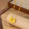 Colar Pingente Peixes Koi Cadeado Ruyi Feminino Novo Estilo Chinês Design com Contas de Transferência Luxo Leve Nicho Temperamento Corrente de Clavícula de Alta Qualidade