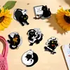 Nuevas Pegatinas Magnéticas de Gato Lindo de Acrílico para Refrigerador Creativas Lindas Mascotas Gato Negro Pequeño Animales Lindos Pegatinas Decorativas Magnéticas