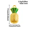 Aço Inoxidável 304 Abacaxi Estéreo Acessórios Óleo Gotejante Frutas Artificiais Acessórios para Joias DIY Colar Pulseira Estoque Pronto