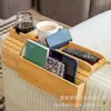 Set de Bandeja Portavasos para Sofá de Bambú, Bandeja de Reposabrazos para Sofá de Madera Antideslizante, Bandeja para Snacks para Ver Series, Mesa Clip-On para Sofá