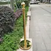 Poste de bienvenida de acero inoxidable del fabricante, columna de aislamiento de seguridad, barandilla de línea de advertencia, barandilla de valla móvil de línea de 1.0m