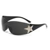 Gafas de Sol de Moda Europeas y Americanas Explosión Transfronteriza Sin Marco Una Gafas YZK Marco Grande Anti-ultravioleta Sentido Avanzado