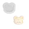 Molde DIY Squishy Serie de Tejido de Invierno Pato Acostado Squishy Cachorro Lindo Animal Molde de Silicona