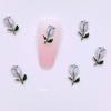 Otoño Nuevo Aleación Goteo de Aceite Tulipán Arte de Uñas Joyería Lujo Ligero Estilo Metal Texturizado Flor Rosa Accesorios DIY