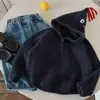 Suéter Unisex Infantil Otoño/Invierno 2026, Tejido de Punto con Capucha de Color Sólido, Suéter Lindo, Envío Directo Transfronterizo