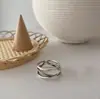 Anillo de Corazón de Moda Retro para Mujer, Anillo Abierto de Línea Geométrica Simple y Versátil de Múltiples Capas, Anillo Personalizado con Letra para Dedo Índice