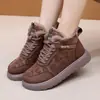 Botas de invierno para mujer al por mayor, estilo nuevo, forradas de felpa y engrosadas, cómodas y versátiles, antideslizantes, de suela gruesa y zapatillas deportivas de algodón