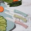 Color Paja de Trigo Cuchillo Cerámico Plegable Cuchillo para Melón y Fruta Cuchillo Pelador para Alimentos Complementarios de Bebé Regalo Portátil Cuchillo para Cortar Fruta Cuchillo Plegable