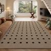 Alfombra para Sala de Estar, Estilo Vintage, Impermeable, Resistente a Manchas, No Lavable, Limpiable con Trapo, Lujo Ligero, Alfombra de Mesita de Noche para Dormitorio, Felpudo para Piso del Hogar, Antideslizante