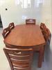Juego de Mesa y Sillas de Comedor de Madera Maciza, Mesa de Comedor Plegable Extensible, Mesa y Sillas Redondas Estilo Chino, Mesa Redonda para Uso Doméstico