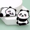Pegatinas de tela bordadas de panda lindo toalla bordada autoadhesivas tela chaqueta de plumas chaqueta accesorios de ropa parches pegatinas