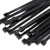Bridas de Nylon Autocierre, Correas para Gestión de Arnés de Cables, Negro y Blanco