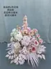 Flor de Casamento Criativa Flor Rosa de Casamento Fileira de Flores Arranjo de Flores de Chão Salão de Casamento Decoração de Arte Floral Pronta