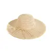 Sombrero de Ala Ancha de Moda para Mujer Sombrero de Paja para Cabeza Grande Sombrero de Pescador Sombrero de Sol de Verano para Mujer Sombrero para el Sol Sombrero de Playa Verano