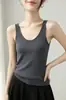 Camisola 100% lana de hilo fino, prenda interior de punto para mujer, corte ajustado, favorecedora, adecuada para todas las estaciones, top versátil como capa base