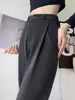 Calça de alfaiataria feminina de alta qualidade, nova coleção de outono 2026, calça casual de perna larga com caimento solto, cintura alta e uma silhueta que valoriza.