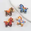 Cuentas de Caballos Pequeños de Colores con Agujeros, Cuentas de Personajes de la Suerte, Cadena para Teléfono, Llavero, Collar Hecho a Mano, Accesorios para Joyería DIY al por Mayor