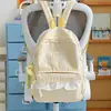 Nova mochila listrada, mochila escolar para estudantes, grande capacidade, mochila estilosa e fofa para o dia a dia, mochila simples e fresca