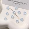 Zhen Tu Cuentas de Vidrio de Estrella de Cinco Puntas de 8 mm Cuentas de Vidrio Degradadas Cuentas Sueltas Aretes DIY Accesorios para el Cabello Colgante para Mujer Materiales