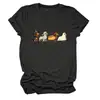 Amazon eBay Tienda Independiente Linda y Divertida Versátil para Mujer Perro Salchicha Fantasma Cuello Redondo Manga Corta Camiseta