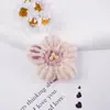 Novos Acessórios de Flor, Broche de Flor de Lã, Acessórios Fofos de Tricô Puff, Pingentes para Roupas, Acessórios para Chapéus, Flores