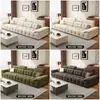 Sofá nuevo de chenilla moderno minimalista estilo italiano, adecuado para salas de estar, disponible en varios tamaños tanto para apartamentos pequeños como grandes, y diseñado como un sofá recto de cuatro plazas