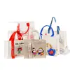 Bolsa de lona laminada personalizada con serpentinas tridimensionales, bolso promocional de gran capacidad con logo