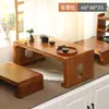 Mesa de Centro Tatami em Madeira Maciça, Mesa Elevada para Janela de Canto, Mesa Tradicional Minimalista Estilo Chinês, Mesa Baixa Zen, Mesa Kang Estilo Japonês, Mesa de Piano