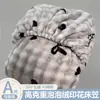 Lençol de cama de fleece espesso com forro de fleece para o inverno, peça única, capa de cama quente de inverno, fleece de leite, protetor de colchão de flanela