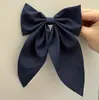 Grampo de Cabelo Estilo Coreano para a Parte de Trás da Cabeça, Grampo de Cabelo Laço Cor Sólida Estilo Japonês, Presilha de Bico de Pato Estilo Preppy Acessório de Cabelo, Acessório de Cabelo Versátil para Sair
