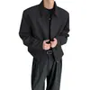 Ajuste Otoño Americano Ejecutivo Marca de Moda Plumpton Guapo Solapa Chaqueta Corta de Hombre cl Traje ean Chaqueta Hombrera Gente Joven